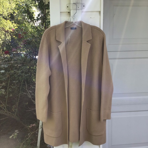 NWT Talbots Beautiful Thick Tan Open Front Cardi - Picture 5 of 5